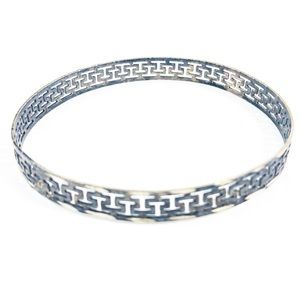 Vintage sterling silver Greek key bracelet 7 1/2”